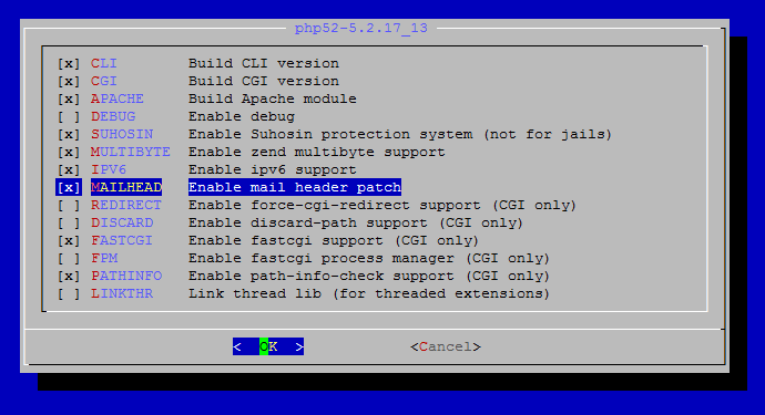 Php52 make config